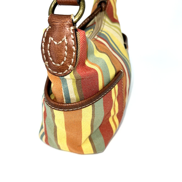 Fossil Desert Stripe Hobo Shoulder Bag Purse - Picture 2 of 11